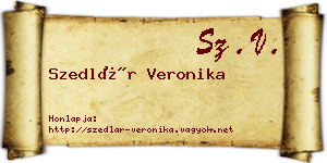 Szedlár Veronika névjegykártya